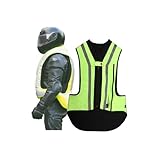 LMLTOP Unisex-AirBag-Weste Motorrad Moto-Cross Aufblasbare Luftweste Leichte Airbag-Weste Mit Hoher Sichtbarkeit Wird Ohne CO2-Kartusche Geliefert (Color : Green, Size : M)