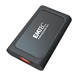Emtec ECSSD2TX210 Externe SSD X210 Elite 2TB USB-C 3.2 – 3D NAND Flash Technologie – USB-C 3.2 Gen2 auf USB-A Kabel und Schutzhülle aus Silikon im Lieferumfang enthalten