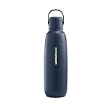 SodaStream 0,9L Fizz&go COOL Metallflasche Storm | Spülmaschinengeeignet | Kompatibel mit Duo, E-Duo, Terra UVM. | Hält bis zu 12 Stunden warm & kalt | BPA-frei | 1er-Pack