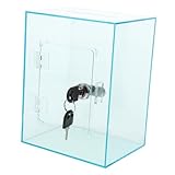 SOPOTUTU Transparente Acryl Spardose mit Schloss Kleine Abschließbare Geldkassette für Münzen Trinkgelder und Spenden Kompakte Sparbox für Erwachsene und Vielseitig Einsetzbar Sichtbares