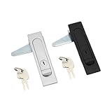 Zinklegierung Flachschloss Schrankknopf Bounce Schnell öffnendes Türschloss Häufig Ausrüstung 1St(Matte-with lock)