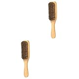 Didiseaon 2St Bartstyling-Hersteller beard brush for men beard care Bartkamm Bartpflegeprodukt Bartpflege-Kit weiche Bartbürste Borstenbürsten Herren Bartbürste Tragbare Bartbürste Hölzern