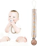 TEATHER Schnullerkette - Baby Treether Charm | Schnullerband für Jungen und Mädchen, Zahnentlastung, Gurt für 0-3 Jahre