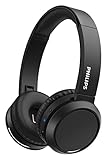 Philips On Ear Kopfhörer H4205BK/00 mit Bass Boost-Taste (Bluetooth, 29 Stunden Wiedergabezeit, Schnellladefunktion, Geräuschisolierung, Zusammenklappbar), Schwarz Matt