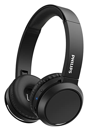 Philips On Ear Kopfhörer H4205BK/00 mit Bass Boost-Taste (Bluetooth, 29 Stunden Wiedergabezeit, Schnellladefunktion, Geräuschisolierung, Zusammenklappbar), Schwarz Matt
