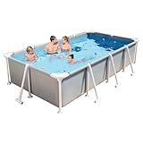 Easnuroz Stahl Schwimmbad 300cm Stahl Pro Rectangle Oberirdisches Schwimmbad Studenten Abnehmbares Schwimmbad Studenten Und Erwachsene Großes Planschbecken Pool Oberirdisch