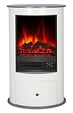 El Fuego® Elektrokamin Wien 2' Weiss | mit LED-Beleuchtung | inkl. Fernbedienung | mit Thermostat (Temperatur 16-30° C) | Dimmerfunktion | stromsparend | 900/1800 Watt | Kaminofen Dekokamin