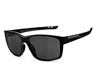 King Kerosin® | UV400 Schutzfilter, HLT® Kunststoff-Sicherheitsglas nach DIN EN 166 | Bikerbrille, Sonnenbrille | Brillengestell: schwarz, Brille: KK231 - smoke