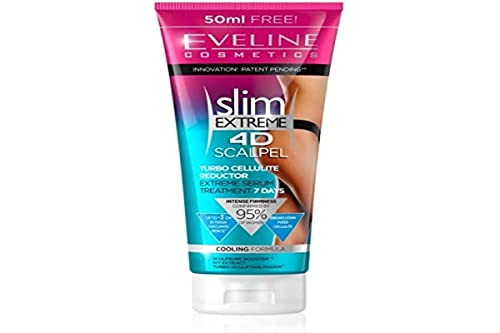 Eveline Cosmetics Slim Extreme 4D Scalpel | 250 ML | Turbo Cellulite Reduzierer | Reduziert die Fettschicht | Extremtherapie 7 Tage