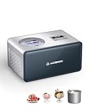 AAOBOSI 1,6L Eismaschine mit 4 Modi,3 in 1 Speiseeisbereiter,kein Vorgefrieren mit eingebautem Kompressor,Frozen Yogurt,Eismaschine für zu Hause,Digitalanzeige,Timer,Edelstahl