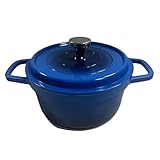 Schmortopf aus emailliertem Gusseisen mit Deckel, runder Dutch Oven, Gärkörbchen, Sauerteig-Starter-Set, Brotbackpfanne mit Deckel, geeignet zum Brotbacken, Schmoren, Braten, Eintöpfe