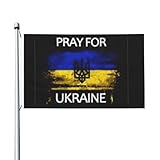 Garten Flaggen Beten Sie Für Die Ukraine Fahne Weatherproof Balkonflagge Durable Gartens Banner Für Parade Drinnen Party 90X152CM