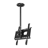 Vollbewegliche TV-Deckenhalterung, höhenverstellbar, schwenkbar und neigbar, für 81,3 - 152,4 cm große Fernseher, robuste Stangenhalterung, unterstützt bis zu 30 kg, ideal für platzsparende Lösungen
