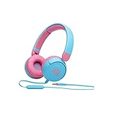 JBL Jr310 On-Ear Kinder-Kopfhörer in Hellblau-Rosa – Kabelgebundene Ohrhörer mit Headset und Fernbedienung – Ideal für Schule und Freizeit