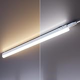 ledscom.de LED Unterbauleuchte RIGEL, Farbtemperatur einstellbar, Stecker, 57cm, 8,8 W, 830lm, warmweiß/weiß, Schalter, Wand, 230v, Steckdose, 60cm, Leiste, Schrank, Led, Lampe, Wandleuchte