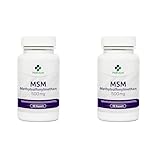 MSM Organic Schwefel 500 mg 60 Kapseln Gesunde Gelenke Knochen Muskeln (Packung mit 2)