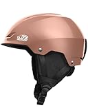 Findway Skihelm für Herren Damen,Unisex Schneesporthelm für Skifahren/Snowboard mit Belüftungssystem,Snowboardhelm für Erwachsener & Jugend,Roségold
