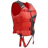 Rettungsweste für Erwachsene, Sicherheitsweste mit Quick-Dry-Schaum, Hochsichtbar für Kajak, Boot, Angeln, Wassersport(Red,XXL)