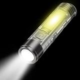 Dtaigou LED-Schlüsselanhänger-Licht, klein, wiederaufladbar, Taschenlampe, stabiles LED-Licht, Schlüsselring-Beleuchtung, Zubehör für Camping, Outdoor-Rucksackreisen