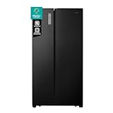Hisense RS677N4AFC Side by Side Kühl – Gefrier - Kombination,179cm, 519 Liter Gesamtkapazität, EEK: C, LED Beleuchtung, Multi Air Flow, Inverter Kompressor, Touch Display, schwarz