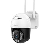 PANAMALAR WLAN 360° Aussen Überwachungskamera,1080P Outdoor Kamera mit 355°/90° Schwenkbare/Alexa/Automatische Verfolgung/IP66 Wasserdicht/50ft Nachtsicht/Mensch Bewegungserkennung/2 Wege Audio, MIPC
