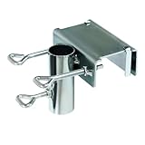 Sonnenschirmhalter – robuste Klemme | Schirmständer aus Metall | Eisen-Sonnenschirmhalterung für Boote, Deckmontage, Schirmständer, Balkonstangenstütze, Gartenklemme für Innenhof-Schatten