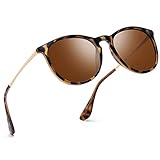 kunchu Sonnenbrille-Damen-Polarisierte-Sonnenbrille-Rund-UV400-im-Retro-Sonnenbrille-für-Damen & Herren Schutz Vintage