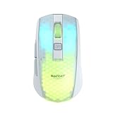 Roccat Burst Pro Air - leichte, symmetrische, kabellose, optische RGB-Gaming-Maus mit Optical Owl-Eye Sensor mit 19.000 DPI, optischen Tasten-Switches, Titan Mausrad, 81 Gramm Gewicht, weiß