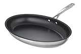 KUHN RIKON ALLROUND Fischpfanne beschichtet 36 x 25cm, mit Beschichtung, aus Edelstahl, geeignet für alle Herdarten inkl. Induktion