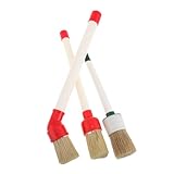 BUGUUYO 3 Stück Teiliges Reifenpflegebürsten Set mit Rundem und Gebogenem Langlebige Felgen und Reifenbürsten für Einfache Montage und Gründliche von Fahrrädern Motorrädern und Autos