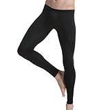 ZDSUHYIW Strumpfhose Herren Eisseide Leggings Sport Unterhose Lang Mit Bulge Pouch Netzstrumpfhose Schwarz Transparent Hose Unterwäsche Dünne Leggings Elastischer Bund Workout Laufen Tights