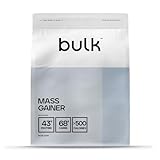 Bulk Masseaufbau, Proteinpulver-Shake, Weight Gainer für mehr Muskelmasse, Glutamin, Mass Gainer, Weight Gainer, Vanille, 2,5 kg