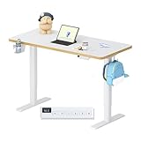 FLEXISPOT Kinderschreibtisch, Elektrischer Höhenverstellbarer Schreibtisch 120 x 60 cm, für Kinder ab 6 Jahren, Ergonomischer Tischplatte, 80 kg Belastbarkeit, verstellbar von 55-81cm (weiß)