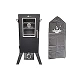 Gasgrill Portland W von EL Fuego® mit Sichtfenster + Abdeckhaube in Anthrazit, inkl. Gasschlauch und Druckminderer, viel Zubehör, Räuchergrill, Smoker, AY 3173
