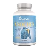 BIOMENTA Knochen Komplex – 120 vegane, hochdosierte Knochen Kapseln mit Calcium + Vitamin K2 MK-7 + Vitamin D3 + Magnesium + Vitamin C + Zink + Mangan – Premiumqualität