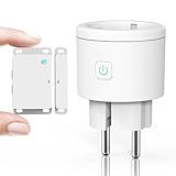 Fensterkontaktschalter Dunstabzugshaube, ASOFTY Mini Funk Abluftsteuerung mit Funksteckdose, Modus＆Lichtsensor Einstellbar, Eingebaute Batterie, für Dunstabzugshaube, Lichtsteuerung, Offene Kaminen
