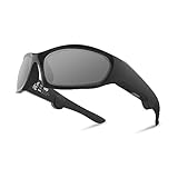 Emzwin Bluetooth Audio Sonnenbrille mit offenem Ohr Kopfhörer smart intelligente Bluetooth Brille für Männer und Frauen, schwarz