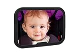 Altabebe 360° Baby Autospiegel - 100% Bruchsicherer Rücksitzspiegel - Baby Erstausstattung & Auto-Zubehör - Anpassbar - Geeignet für alle Kopfstützen