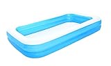 Bestway 1026034XXX20 54150 Family Pool, Planschbecken für Kinder, aufblasbar, blau, 305x183x46 cm, Color