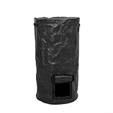 Komposteimer zum Sammeln von organischem Material mit praktischem Tragegriff für einfaches Bewegen (schwarz, 35 x 60 cm)