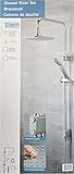 LIVARNO Duschsystem mit Überkopfbrause, 17,6 x 17,6 cm Regendusche, 150 cm Brauseschlauch, Chrom