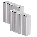 yotutun 20 Stück Rechteckmagnete, Klebend Platten Magneten Stark Neodym Magnete Extra Stark 30x10x3mm Magnet Rechteckig Starke Magnete Flache für Whiteboard, Pinnwand, Küchenschrank