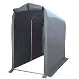 Kapler Fahrradgarage 180x94x175cm - Robustes Zeltgarage aus PE-Gewebe und Verzinktem Stahlrohr, Grau, Inkl. Bodenspieße, für 2 Fahrräder