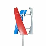 400W Windgenerator,Wendel Windkraftanlage, Power-Turbine Vertikal 3-Klinge Vertikale Windgenerator Windrad Windturbine Windkraftanlage mit Regler