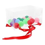 Sosoport 4 Sätze Tischtennisbox Spiel Erwachsene gastgeschenke Hochzeit tischtennisplatte Outdoor hochzeitsgeschenk Plastik Transparent