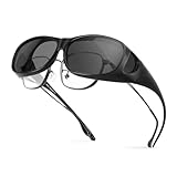 Bloomoak Polarisiert Sonnenbrille Überbrille für Brillenträger Herren Damen, Überziehbrille Unisex Brille mit UV400 Schutz, Fit-over Polbrille für Autofahren Angeln Golf