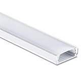 INNOVATE® LED Profil Aluminium 2 Meter - Aluprofil für LED Stripes/Stripe/Strip/Streifen Abmessung: 2000mm x 17mm x 7mm ALU Leiste