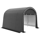 Outsunny Garagenzelt für Fahrräder, wasserdicht Zeltgarage mit Rolltor Anti-Staub-Fahrradabdeckung Schuppen Foliengerätehaus Fahradgarage für Außenbereich Terrasse Garten, 300cmx300cmx235cm, Grau