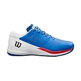 Wilson Herren Rush PRO ACE Clay Tennisschuh, Deja Vu Blue/White/Infrared, 43 1/3 EU