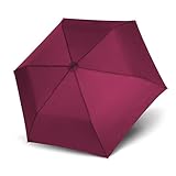 Doppler Taschenschirm Zero,99 Flat I Ultra leichter Regenschirm in Royal Purple I Kleiner Schirm I Mini Regenschirm I Leicht zu Öffnen I Flach & kompakt I Taschenregenschirm windproof